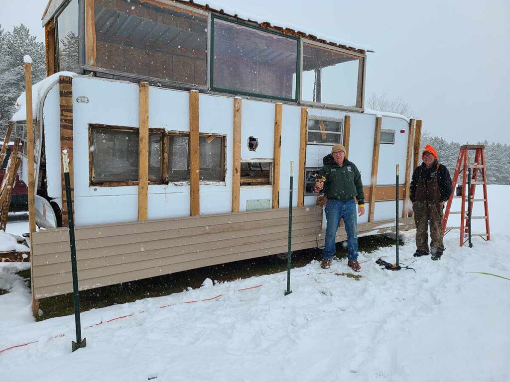 Frank Stone and Tim Landgreen Doing Trailer Repair at the NPSDR