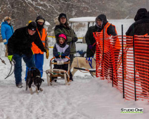Northern Pines Sled Dog Race, Kids Fun Mutt Run, Iron River WI., 2025